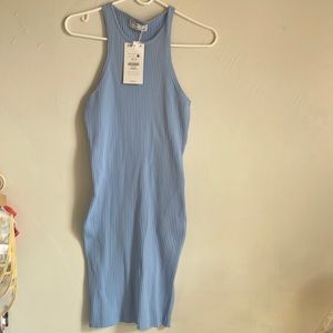 Racer back ribbed mini dress BERSHKA